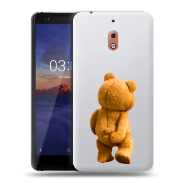 Силиконовый чехол на Nokia 2.1 с принтом Медведь Силиконовый чехол на Nokia 2.1 с принтом Медведь