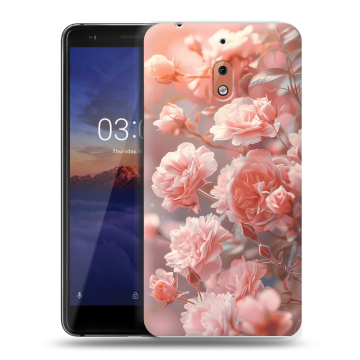 Силиконовый чехол на Nokia 2.1 с принтом Розовые розы