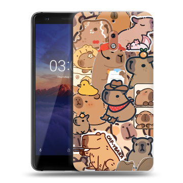 Силиконовый чехол на Nokia 2.1 с принтом капибара