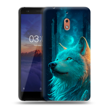 Силиконовый чехол на Nokia 2.1 с принтом бабочки саккура
