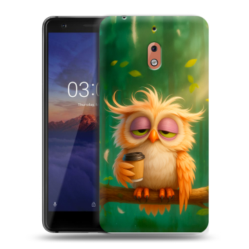 Силиконовый чехол на Nokia 2.1 с принтом сова Силиконовый чехол на Nokia 2.1 с принтом сова