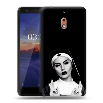 Силиконовый чехол на Nokia 2.1 с принтом монашка