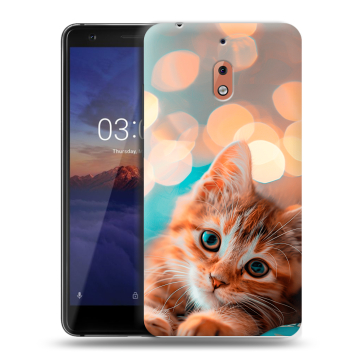 Силиконовый чехол на Nokia 2.1 с принтом котик