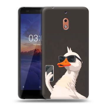 Силиконовый чехол на Nokia 2.1 с принтом утка в очках