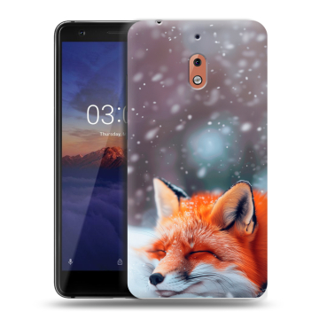 Силиконовый чехол на Nokia 2.1 с принтом лиса