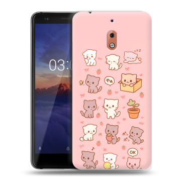 Силиконовый чехол на Nokia 2.1 с принтом Hello Kitty Хелоу Кити