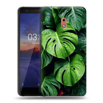 Силиконовый чехол на Nokia 2.1 с принтом Листья