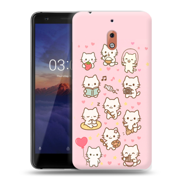 Силиконовый чехол на Nokia 2.1 с принтом Hello Kitty Хелоу Кити Силиконовый чехол на Nokia 2.1 с принтом Hello Kitty Хелоу Кити