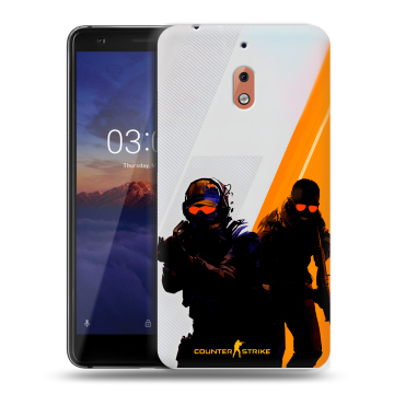 Силиконовый чехол на Nokia 2.1 с принтом Контер страйк Counter strike