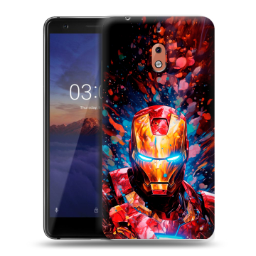 Силиконовый чехол на Nokia 2.1 с принтом Железный человек Ironman Силиконовый чехол на Nokia 2.1 с принтом Железный человек Ironman