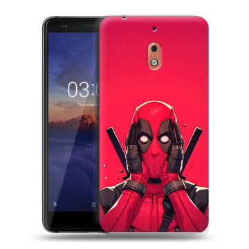 Силиконовый чехол на Nokia 2.1 с принтом Дедпул Deadpool