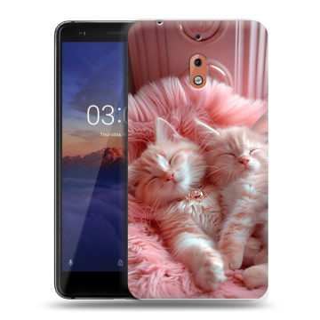 Силиконовый чехол на Nokia 2.1 с принтом котята котики