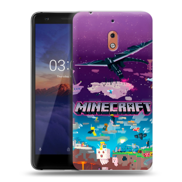 Силиконовый чехол на Nokia 2.1 с принтом Майнкрафт Minecraft Силиконовый чехол на Nokia 2.1 с принтом Майнкрафт Minecraft