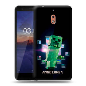 Силиконовый чехол на Nokia 2.1 с принтом Майнкрафт Minecraft Силиконовый чехол на Nokia 2.1 с принтом Майнкрафт Minecraft