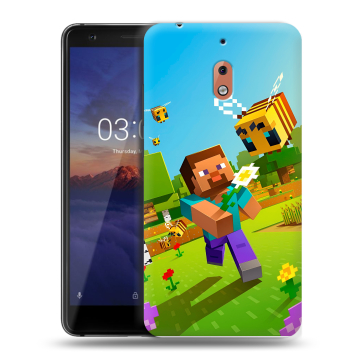 Силиконовый чехол на Nokia 2.1 с принтом Майнкрафт Minecraft Силиконовый чехол на Nokia 2.1 с принтом Майнкрафт Minecraft