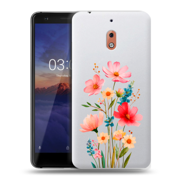 Силиконовый чехол на Nokia 2.1 с принтом Цветы