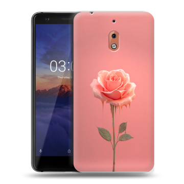 Силиконовый чехол на Nokia 2.1 с принтом Розовая роза