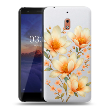 Силиконовый чехол на Nokia 2.1 с принтом Цветы