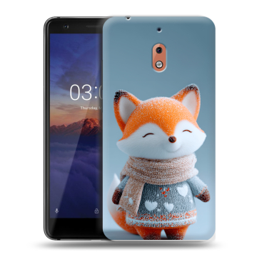 Силиконовый чехол на Nokia 2.1 с принтом Лиса