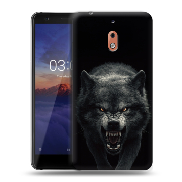 Силиконовый чехол на Nokia 2.1 с принтом Волк Силиконовый чехол на Nokia 2.1 с принтом Волк