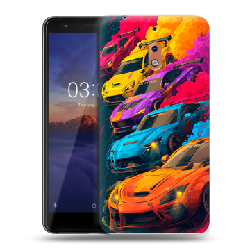Силиконовый чехол на Nokia 2.1 с принтом Тачки