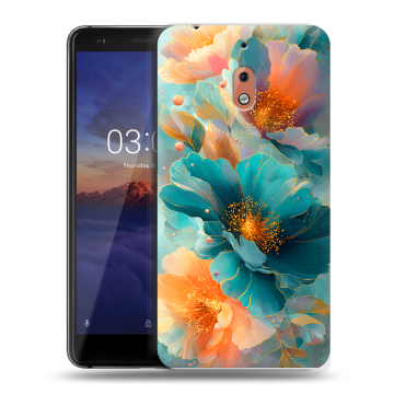 Силиконовый чехол на Nokia 2.1 с принтом Цветы