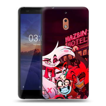 Силиконовый чехол на Nokia 2.1 с принтом Hazbin Hotel Отель Хазбин