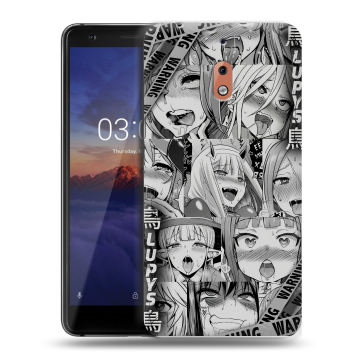 Силиконовый чехол на Nokia 2.1 с принтом Ahegao Ахегао Аниме