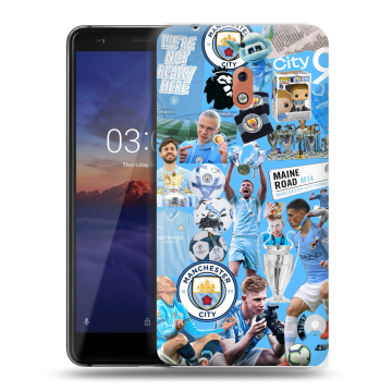 Силиконовый чехол на Nokia 2.1 с принтом Man City Манчестер Сити