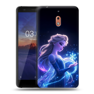 Силиконовый чехол на Nokia 2.1 с принтом Холодное сердце Frozen Силиконовый чехол на Nokia 2.1 с принтом Холодное сердце Frozen