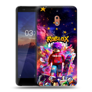 Силиконовый чехол на Nokia 2.1 с принтом Roblox Роблокс