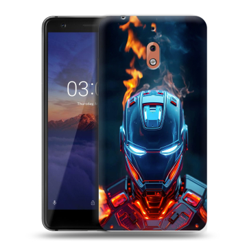 Силиконовый чехол на Nokia 2.1 с принтом IronMan Железный человек