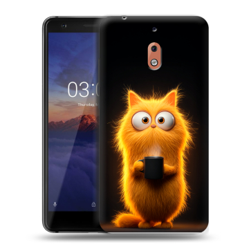 Силиконовый чехол на Nokia 2.1 с принтом Смешной кот Силиконовый чехол на Nokia 2.1 с принтом Смешной кот