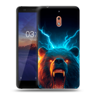 Силиконовый чехол на Nokia 2.1 с принтом Медведь