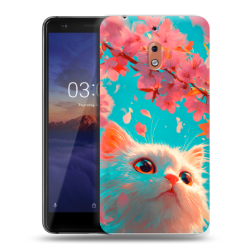 Силиконовый чехол на Nokia 2.1 с принтом Красивый кот