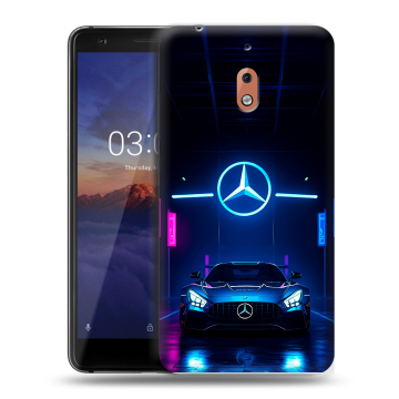 Силиконовый чехол на Nokia 2.1 с принтом Mercedes Мерседес Силиконовый чехол на Nokia 2.1 с принтом Mercedes Мерседес