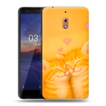 Силиконовый чехол на Nokia 2.1 с принтом Милые котята