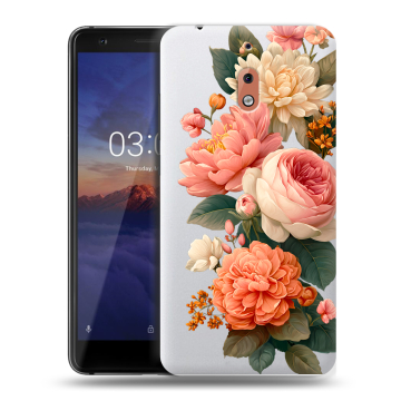 Силиконовый чехол на Nokia 2.1 с принтом цветы