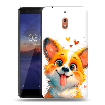 Силиконовый чехол на Nokia 2.1 с принтом корги