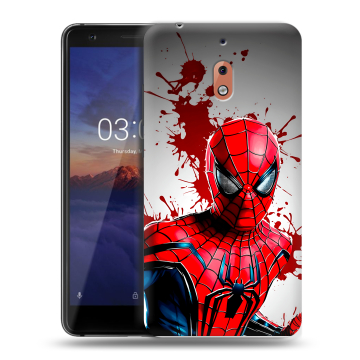 Силиконовый чехол на Nokia 2.1 с принтом Spiderman Человек паук