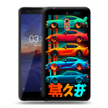 Силиконовый чехол на Nokia 2.1 с принтом машины тачки