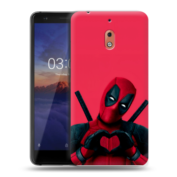 Силиконовый чехол на Nokia 2.1 с принтом Дедпул Deadpool
