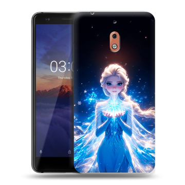 Силиконовый чехол на Nokia 2.1 с принтом Холодное сердце Frozen Силиконовый чехол на Nokia 2.1 с принтом Холодное сердце Frozen