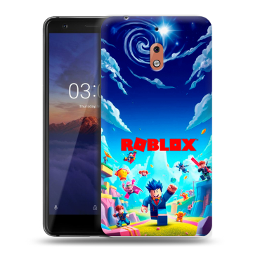 Силиконовый чехол на Nokia 2.1 с принтом Roblox Роблокс