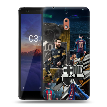 Силиконовый чехол на Nokia 2.1 с принтом Messi Barcelona Силиконовый чехол на Nokia 2.1 с принтом Messi Barcelona