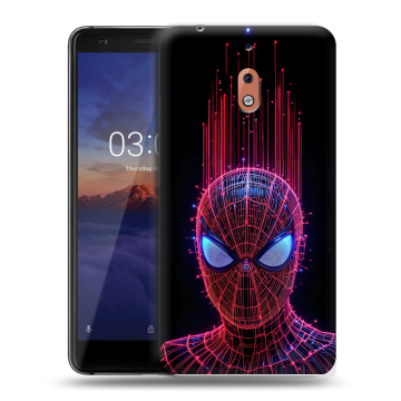 Силиконовый чехол на Nokia 2.1 с принтом Spiderman Человек паук Силиконовый чехол на Nokia 2.1 с принтом Spiderman Человек паук