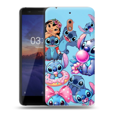 Силиконовый чехол на Nokia 2.1 с принтом Лило и Стич Силиконовый чехол на Nokia 2.1 с принтом Лило и Стич