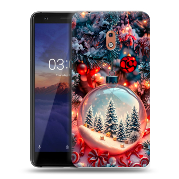 Силиконовый чехол на Nokia 2.1 с принтом Новый год