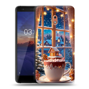 Силиконовый чехол на Nokia 2.1 с принтом Новый год