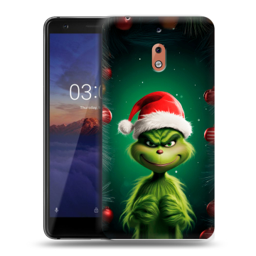 Силиконовый чехол на Nokia 2.1 с принтом Гринч Новый год Рождество